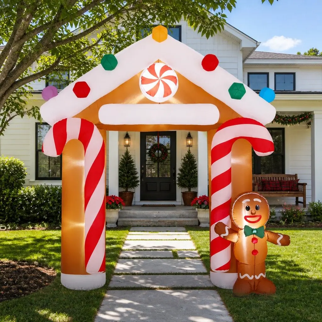 Christmas Inflatable Archway Ginger 2.8M Illuminated LED Water-resistant UV-resistant Indoor Outdoor
