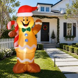 Friendly Christmas Inflatable Gingerbread Man 1.5M