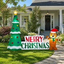Compact and Easy: 2.4m Inflatable Gingerbread Man