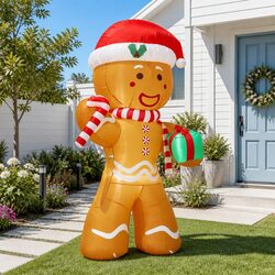 Compact and Bright 2.4M Christmas Gingerbread Inflatable