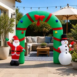 Friendly 2.8M Christmas Inflatable Archway with LED Lights