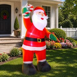 Compact 3M Inflatable Santa with LEDs for Holiday Cheer