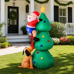 Compact and Bright 1.8M Inflatable Santa for Christmas