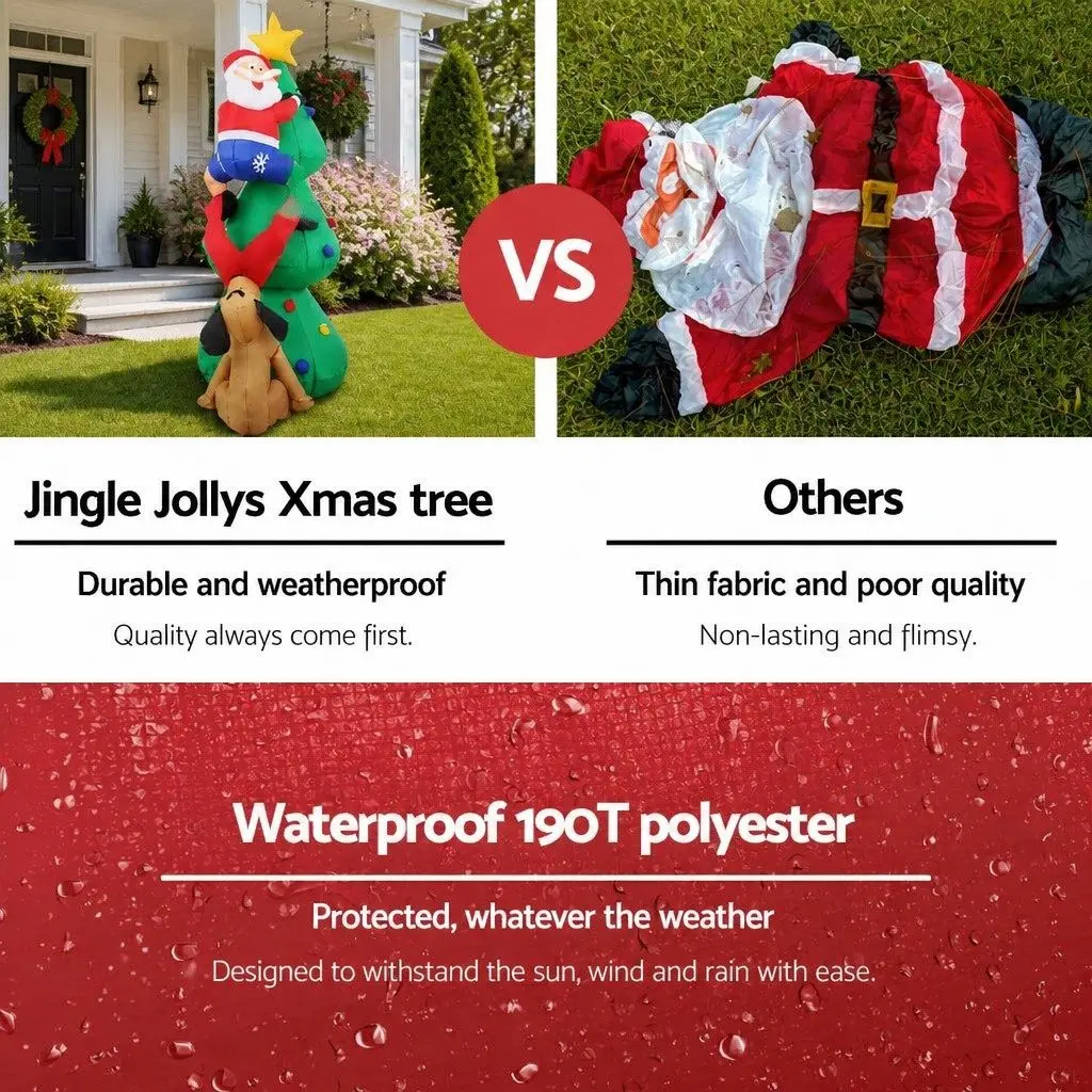 Christmas Inflatable Multicoloured 1.8M LED Illuminated Air Blower Suitable for Indoor and Outdoor Use