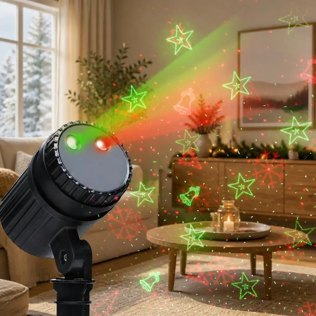 Laser Light Projector for Holiday Fun