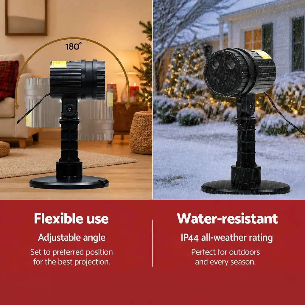 Laser Light Projector Red Green Flashing Remote Outdoor Decorations