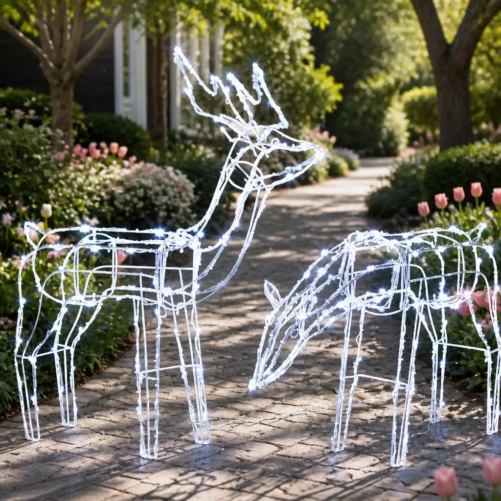 200 Bulb LED Reindeer Christmas Lights Set