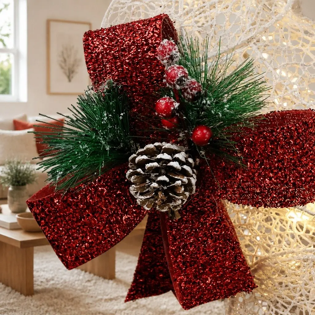 LED Christmas Lights Multi-color 215 Count 3D Reindeer Sleigh Indoor Outdoor Decoration