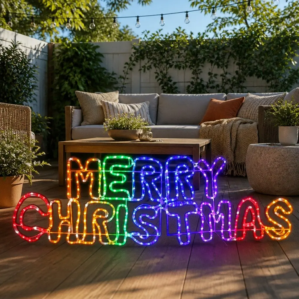 LED Rope Light Multicolour 1.6M 360 Bulbs Waterproof for Outdoor Decoration
