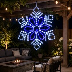 Compact Christmas Lights with 304 LEDs in Snow Motif