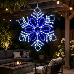 Compact Christmas Lights with 304 LEDs in Snow Motif