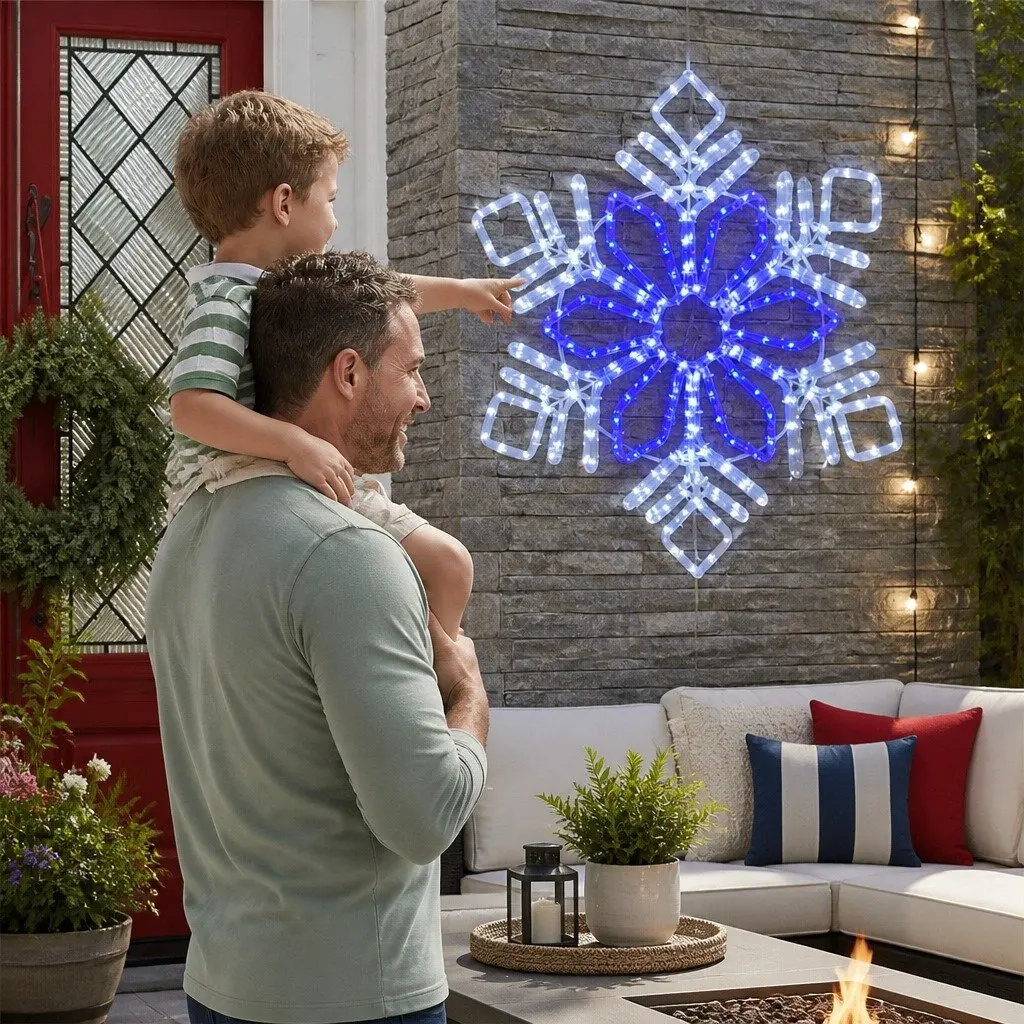 Christmas Lights Multicoloured 0.82M Snow Motif 304 LED Indoor Outdoor