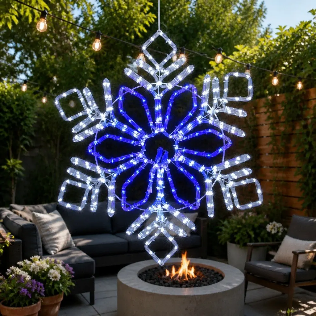 Christmas Lights Multicoloured 0.82M Snow Motif 304 LED Indoor Outdoor
