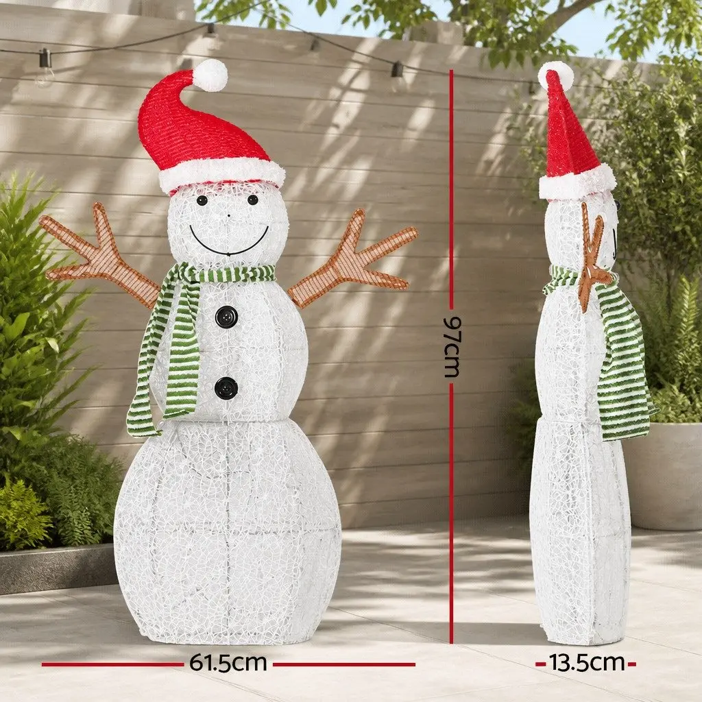 LED Snowman Decoration Multicoloured 0.97M 80 Warm-White Lights Indoor Outdoor