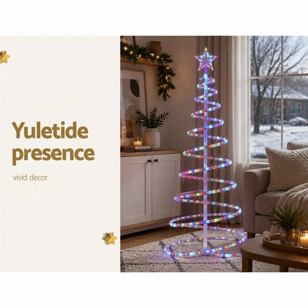 LED Christmas Tree Multicoloured 1.88M 288 Lights Outdoor Indoor Decorations