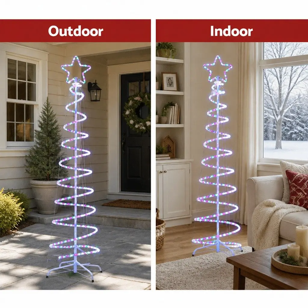 LED Christmas Tree Multicoloured 1.88M 288 Lights Outdoor Indoor Decorations