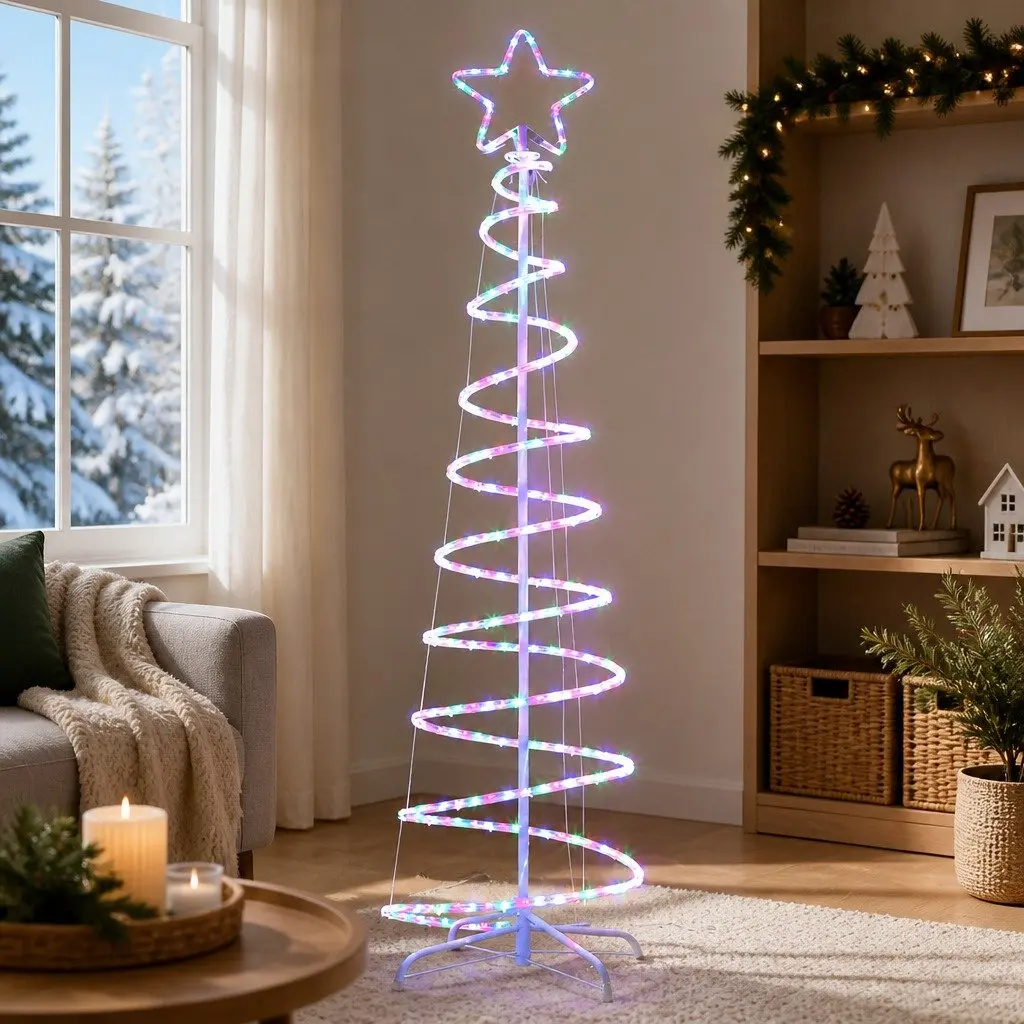 LED Christmas Tree Multicoloured 1.88M 288 Lights Outdoor Indoor Decorations