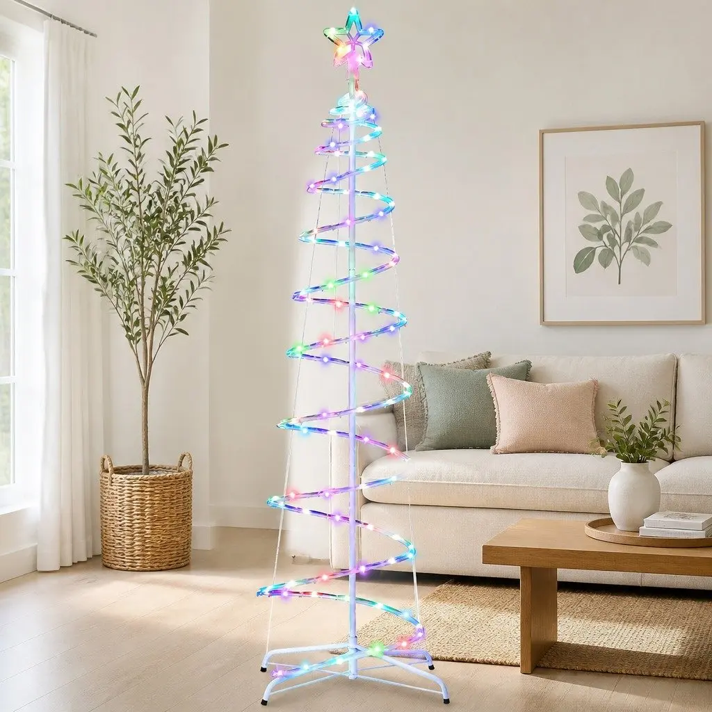 LED Christmas Tree Multicolour 1.8m 100 RGB Lights Bluetooth Control Indoor Outdoor Decoration
