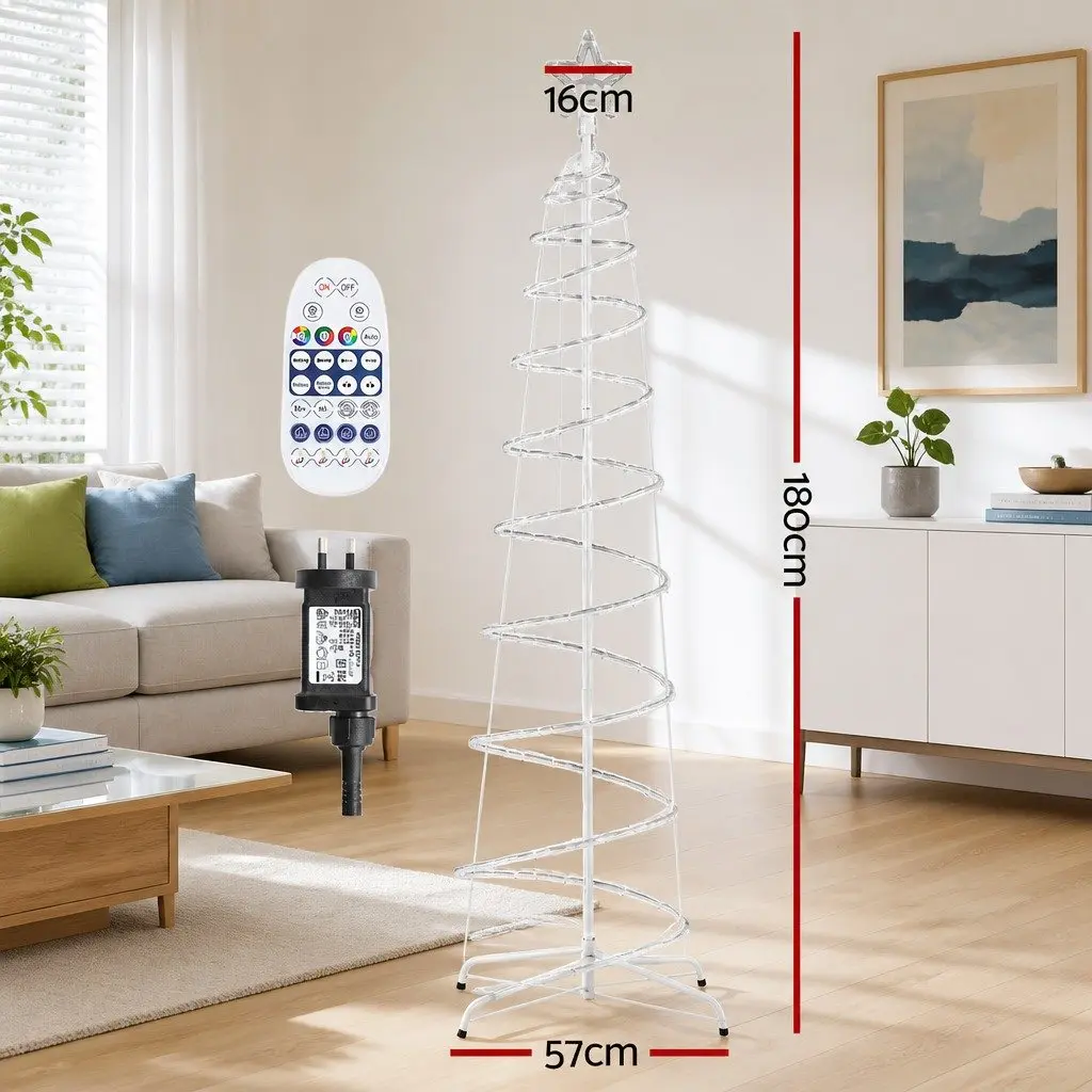 LED Christmas Tree Multicolour 1.8m 100 RGB Lights Bluetooth Control Indoor Outdoor Decoration