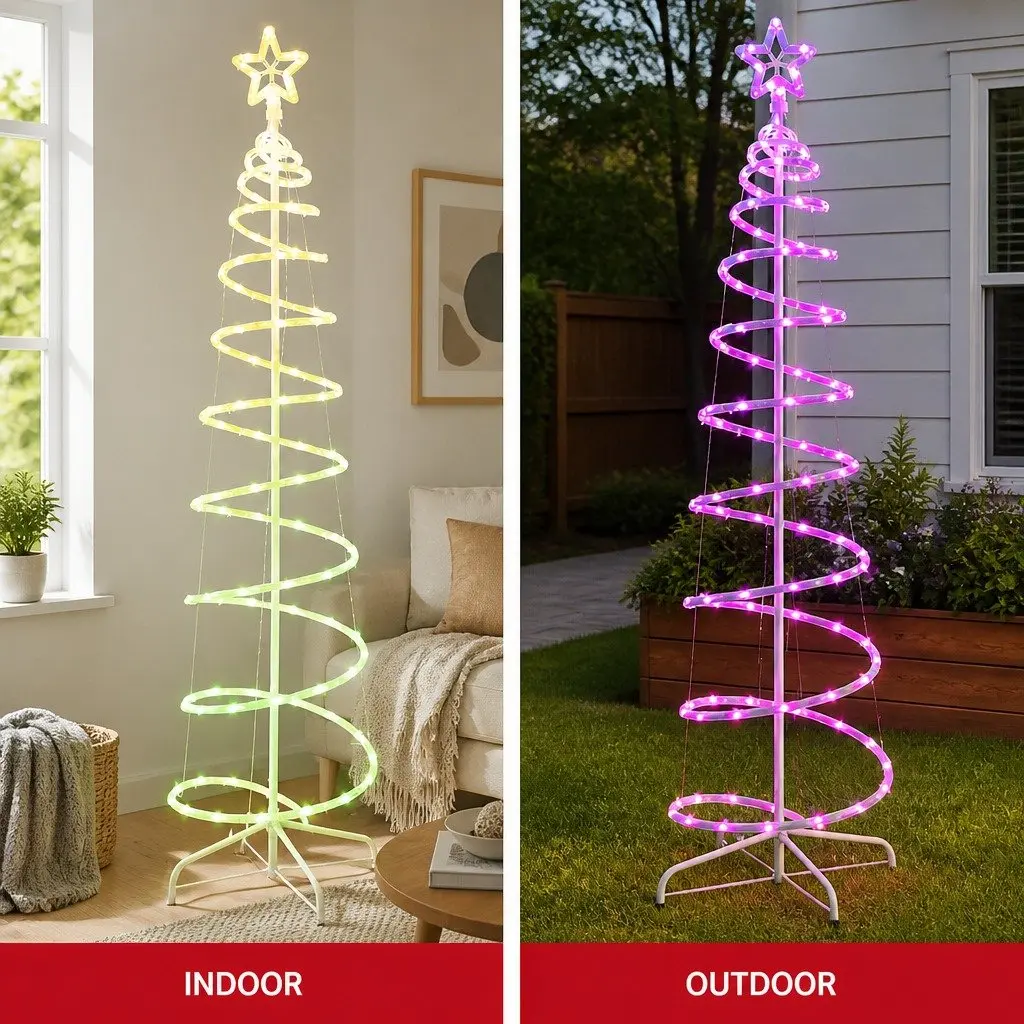 LED Christmas Tree Multicolour 1.8m 100 RGB Lights Bluetooth Control Indoor Outdoor Decoration