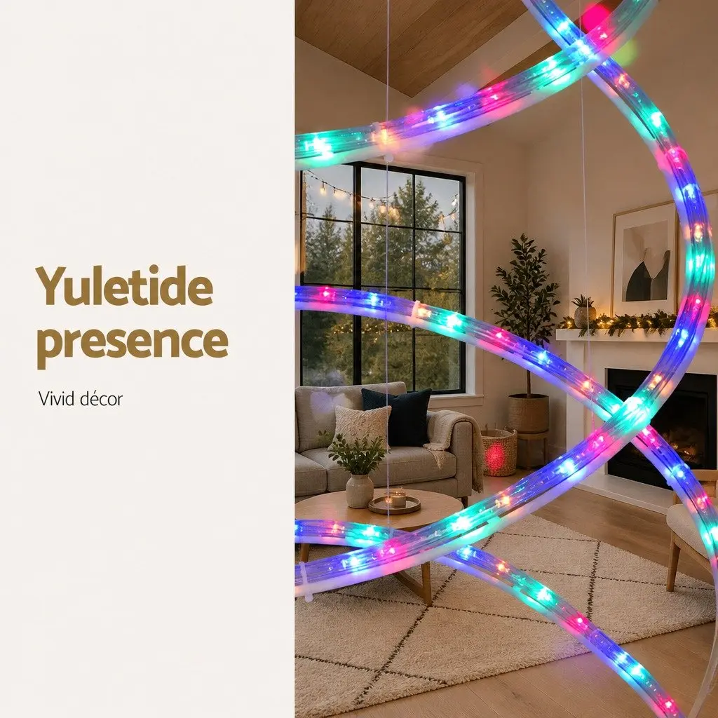 Christmas Tree Multi-colour 2.4M Solar-powered Motif LED Lights Indoor Outdoor Decoration