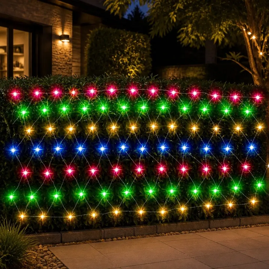 Net String Lights Multicolour 5M x 3M 600 LED Indoor Outdoor Use