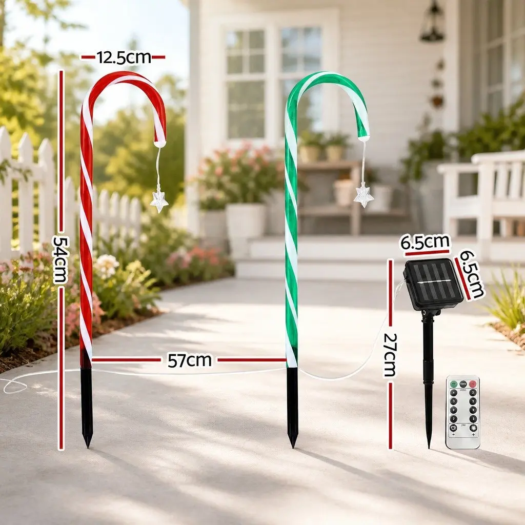Christmas Path Ground Lights Multicolour 8 Piece 72 LED Solar Powered Water Resistant