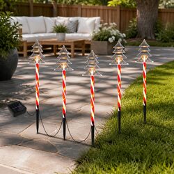 Concise Solar LED Christmas Path Lights, 5 PCS