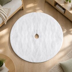 Confidently Crafted 120cm White Christmas Tree Skirt