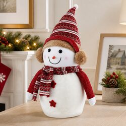 Elegant Christmas Snowman Plush Ornament 45cm