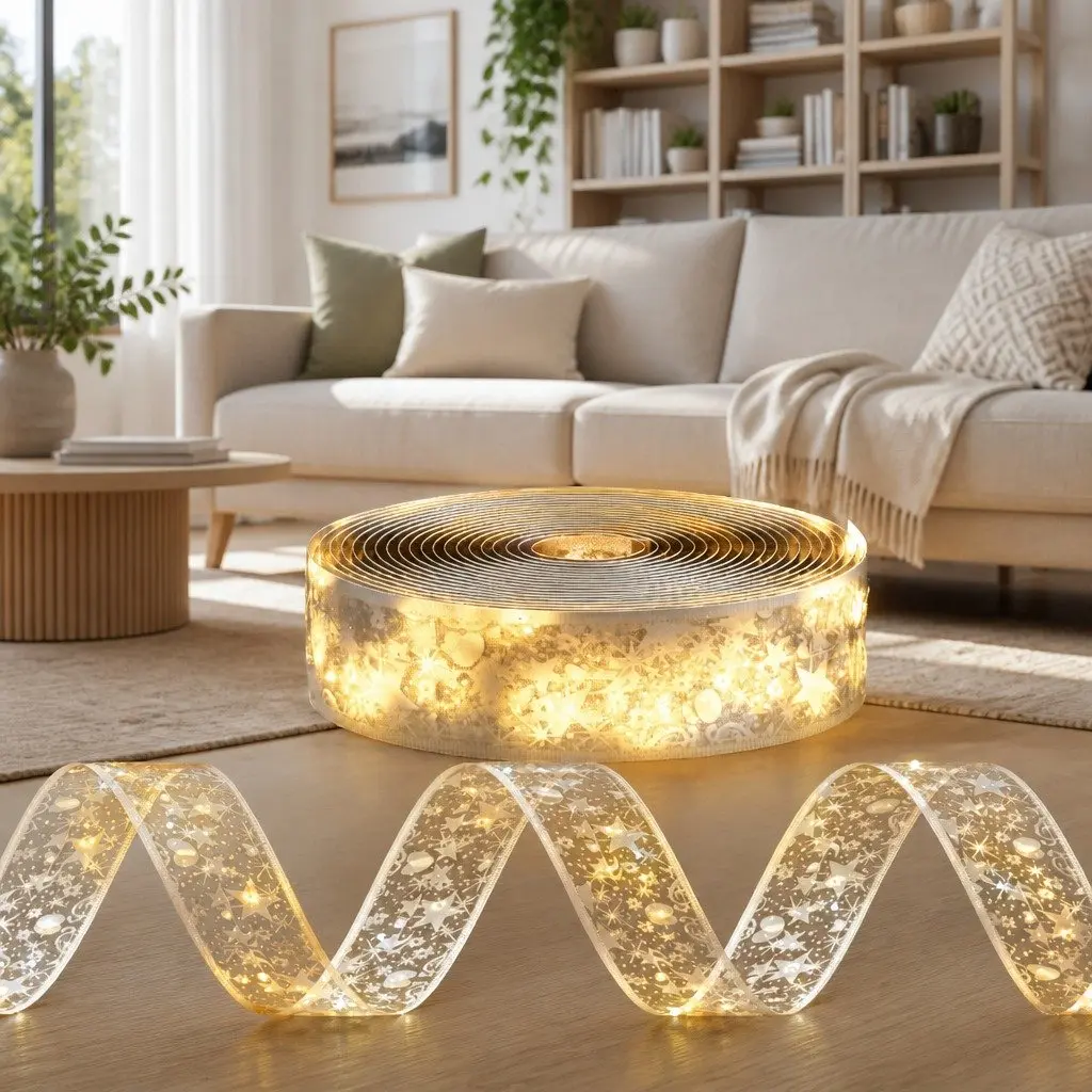 Christmas Lights 20M Warm White LED Ribbon String Indoor Outdoor Water Resistant