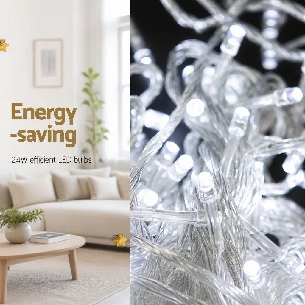 100M Christmas String Lights 500 LED Cool White Outdoor Indoor Lighting