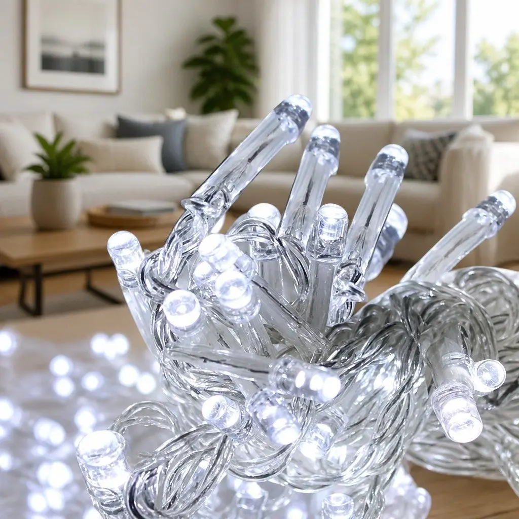 100M Christmas String Lights 500 LED Cool White Outdoor Indoor Lighting