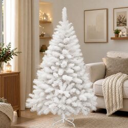 1.5M White Christmas Tree: Easy Festive Decorating