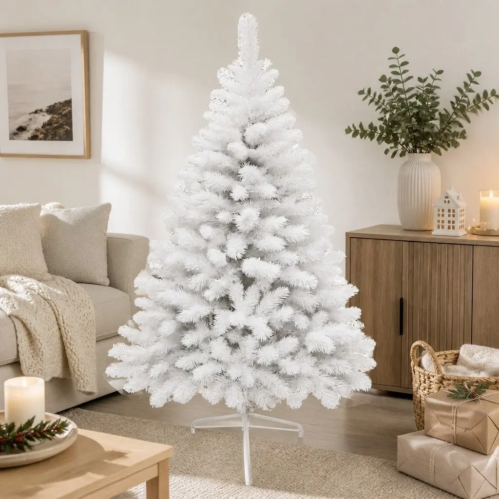 White Christmas Tree 1.5M Compact 308 Tips Festive Decor
