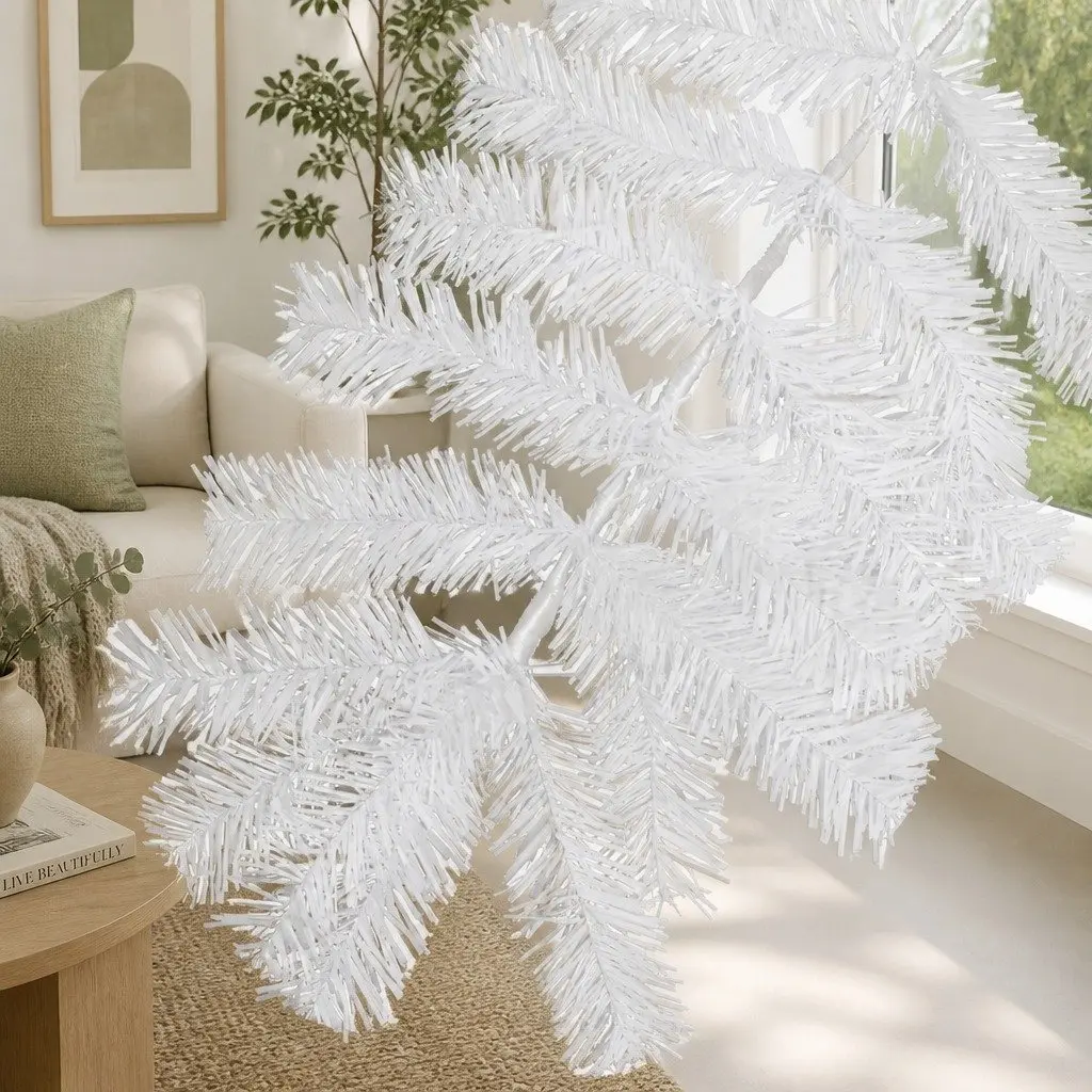 White Christmas Tree 1.5M Compact 308 Tips Festive Decor