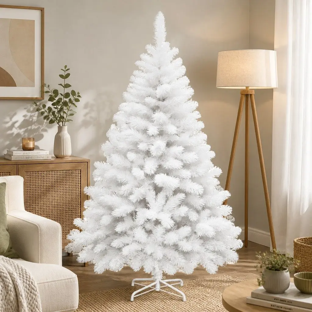 White Christmas Tree 1.5M Compact 308 Tips Festive Decor