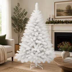 Sleek 1.8M White Christmas Tree with Realistic Tips