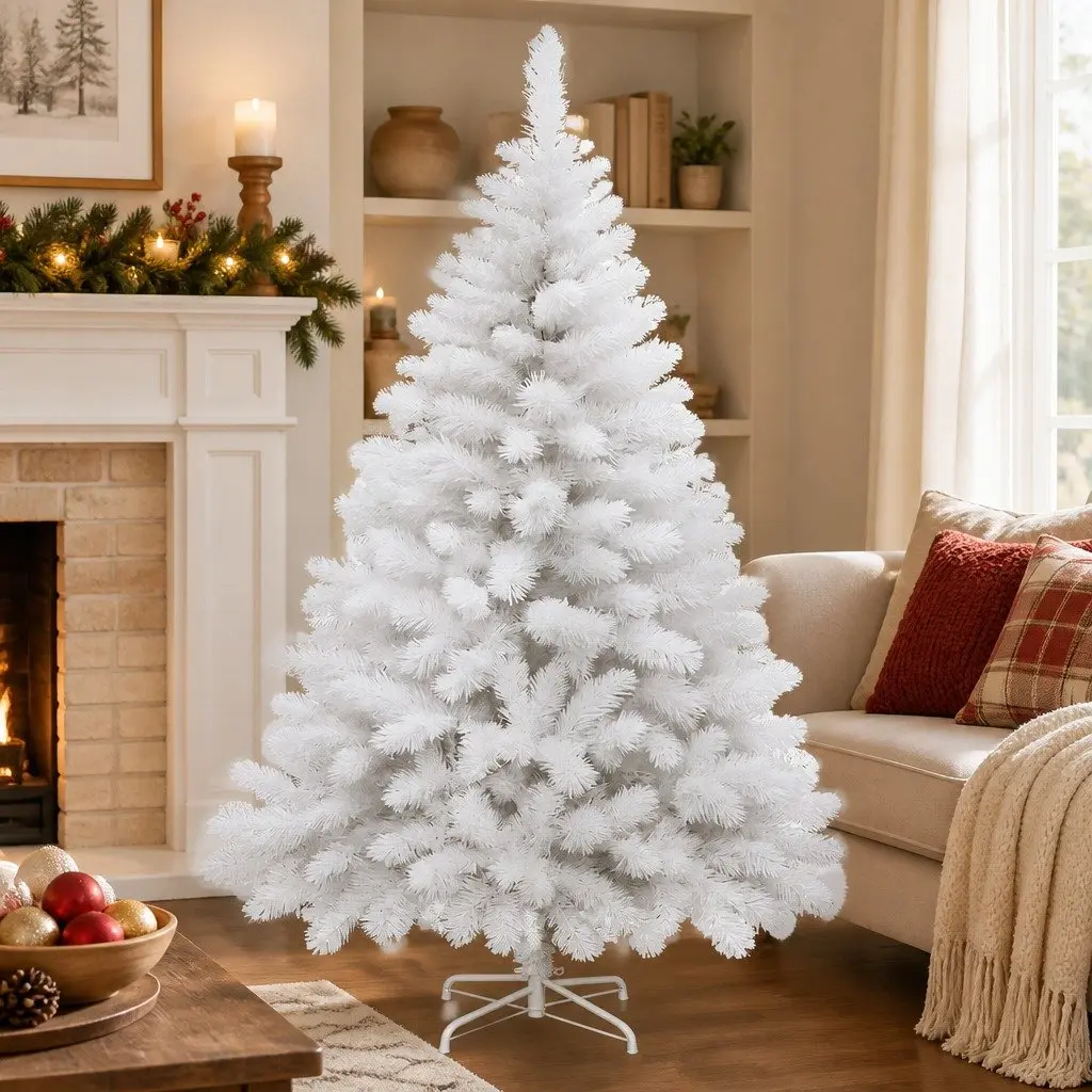 White Christmas Tree 1.8M 670 Tips PVC Indoor Outdoor Festive Decoration