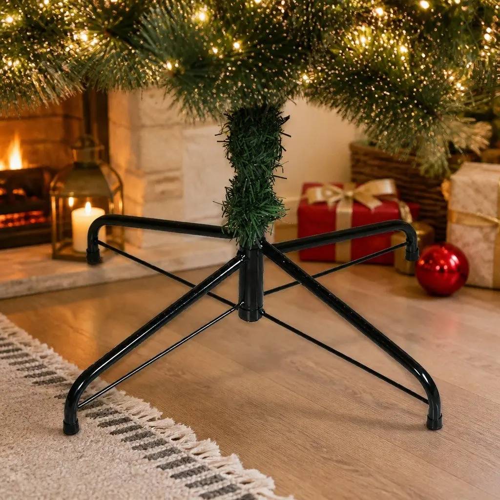 180cm Artificial Christmas Tree Full Green PVC Pine Needles Snow Flocked Tips