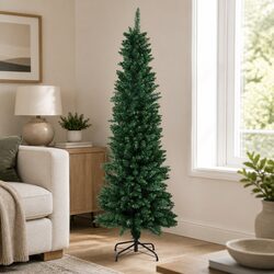 Compact 1.5M Pencil Christmas Tree: Stylish and Easy