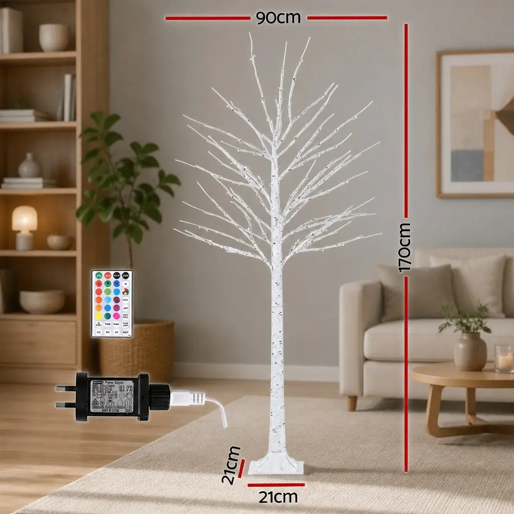 Christmas Tree Multicolour 1.7M 120 RGB LED Lights Remote Control Indoor Outdoor Display
