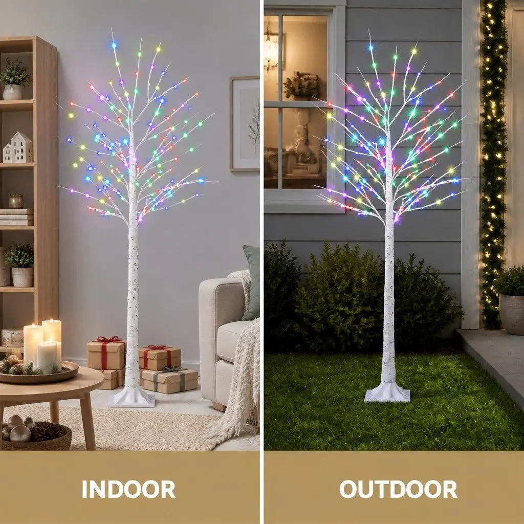 Christmas Tree Multicolour 1.7M 120 RGB LED Lights Remote Control Indoor Outdoor Display