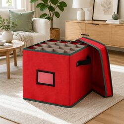 Compact Christmas Baubles Storage Box with Easy Access