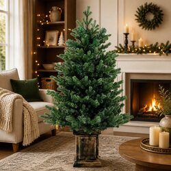 Concise 1.2M Pre-Lit Christmas Tree for Quick Decor