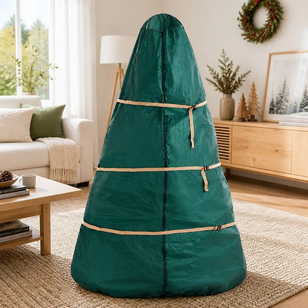 Christmas Tree Storage Bag Green Fits Up to 9ft Durable Oxford Fabric Zippered Closure
