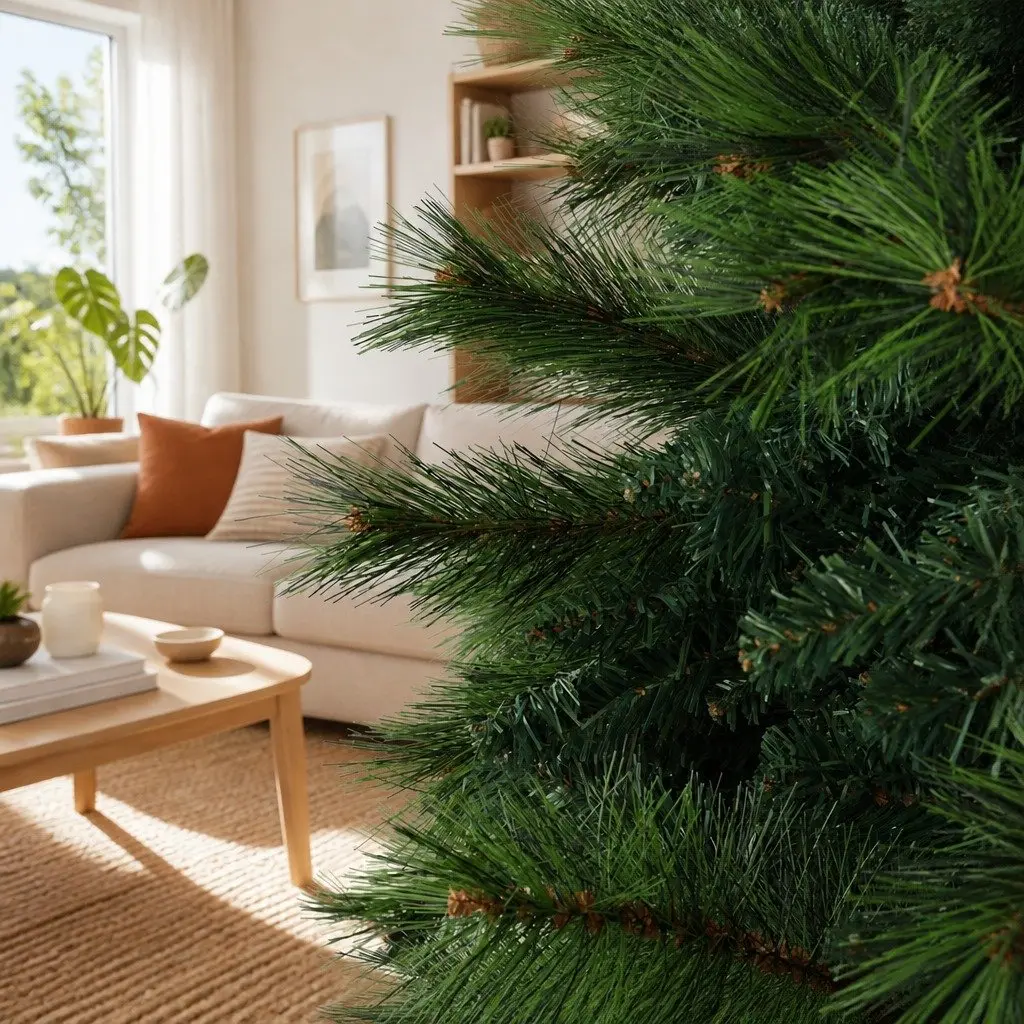Christmas Tree Green 7FT Faux Pine Needles 1584 Tips Xmas Decorations