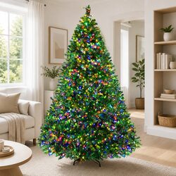 Compact 7FT Pre-lit Christmas Tree with 2800 Bright Lights