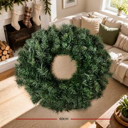 Compact 60cm Christmas Wreath with PVC Tips