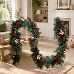 Concise 2.7m Christmas Garland with Decor